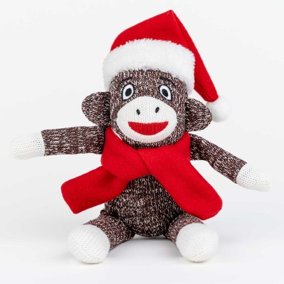 Ahomestyle Other - Sock Monkey Santa Christmas Plush Toy for Dog's